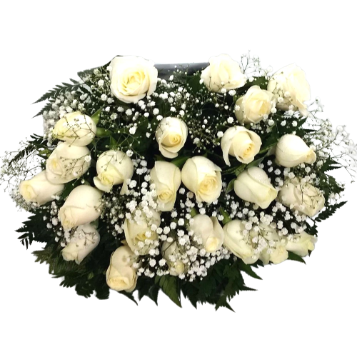 Buquê de 20 rosas brancas 