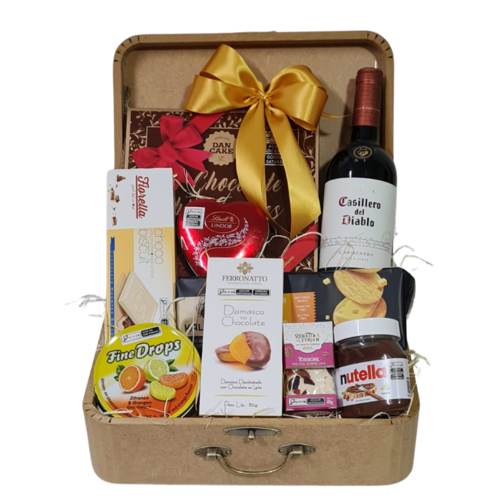 Cesta com Vinho Premium